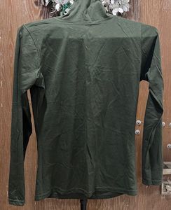 Olive turtle neck, cotton top