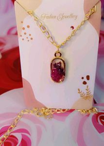 Combo Floral Resin Pendant Necklace