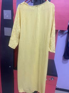 Yellow Embroidered Kurta
