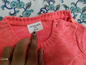 Cute Bunny and blue green striped sweater