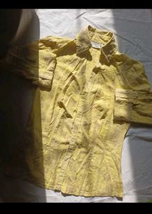 Yellow Cotton Fancy Shirt