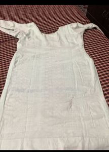 Light Blue Embroidered Kurti