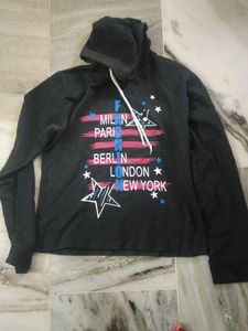 Black Graphic Hoodie