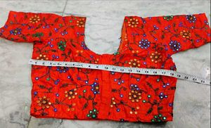 Orange color Wedding Silk Blouse