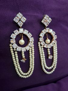 Traditional Pearl Hanging Earrings