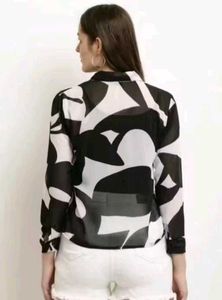 Black And White Transparent Shirt