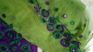 Full Net Embroidery Kurti With Dupatta