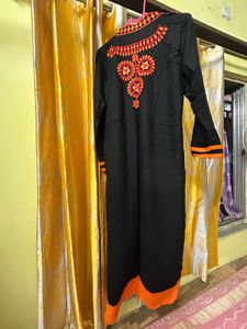 Long Black Kurti