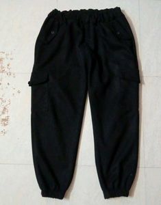Black Cargo Joggers