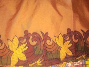 Womens Brown Soft Silk Flowers Printed Saree.