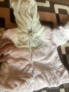 Party Wear Woollen Huddiee Suit For Baby Gir