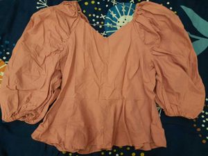 Pink Puff Sleeve Top