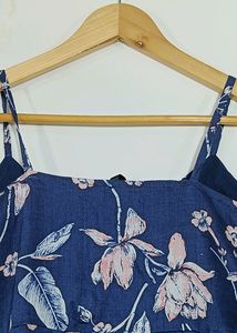 Here&amp;Now Blue Floral Printed Dress (Women)