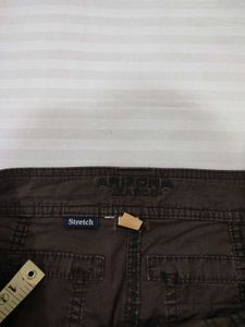 Brown Cargo Capri Pants
