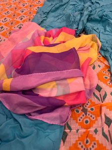 Combo Salwar Satin With Chiffon Dupatta