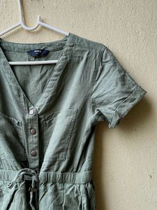 Max New olive colour jumpsuit/ playsuit