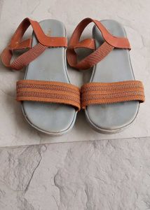 Orange Flats &amp; Sandals