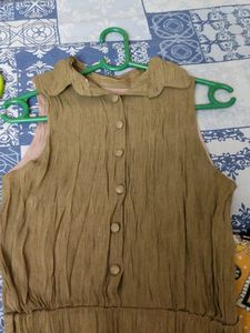 Price Droped Trendy Jumpsuit Olive Green Shade