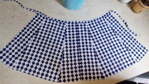 Indigo Wrap Around Skirt - Checkered