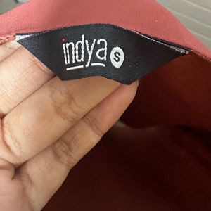 Indya Embellished Strappy Straight Kurta