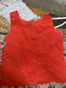 Vibrant Orange Embroidered Indian Ethnic Blouse
