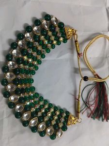Green Kundan Necklace Set