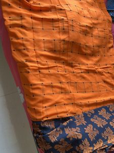 Daily Wear Orange Saree