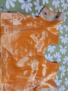 Orange Silk Blouse