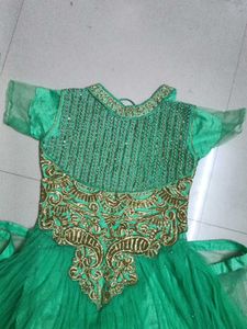 Elegant Green girls  Ethnic Gown