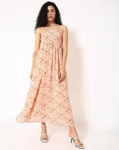 Floral Smocked Maxi Dress