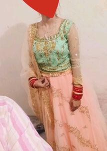 Peach Wedding Lehenga