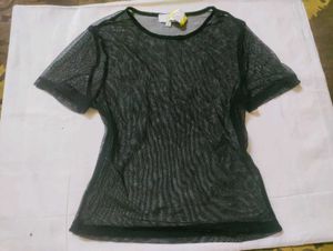 Black Mesh Top