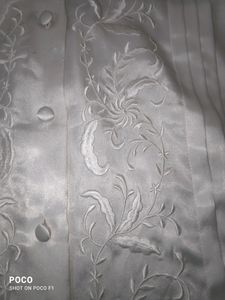 White Satin Embodied Shirt