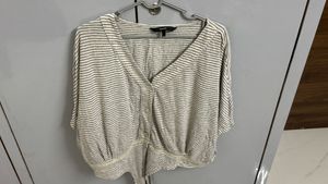 Striped Button-Down Top