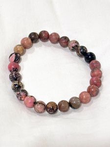 Rhodonite Gemstone Beaded Bracelet
