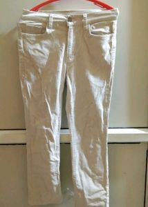 straight cream Pants