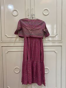 Pink Kurta Set with Jacket