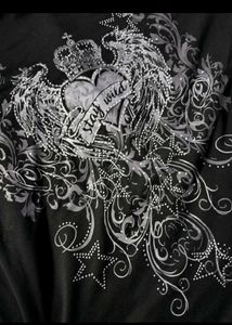 Graphic Print Black T-Shirt