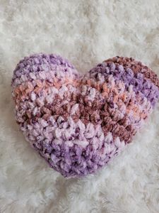 Crochet Heart Shaped Pillow
