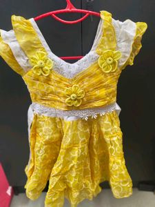 Cute Yellow Dress For Baby Girl