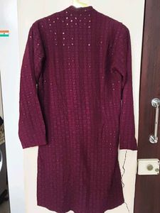Maroon Kurta