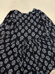 Floral Print Long Sleeve short kurti