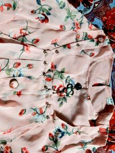 Pink Top With Floral Print