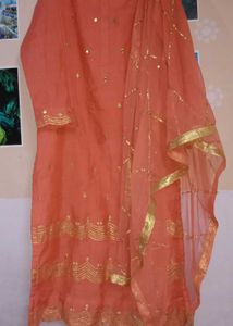 pink Embroidered Kurta Set