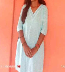 Elegant Light Blue Kurti