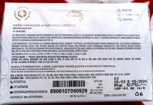 JUST HERBS HERB ENRICHED AYURVEDIC LIPSTICK MICRO MINI KIT