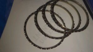 Set of 4 Gold &amp; Red Bangles