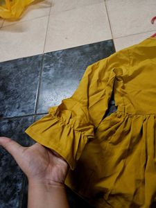 Mustard Yellow Peplum Top