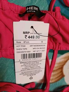 Shein Criss-Cross Spaghetti Strap Tie-Up Wrap Top