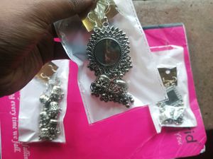 Oxidized Silver Earrings Set